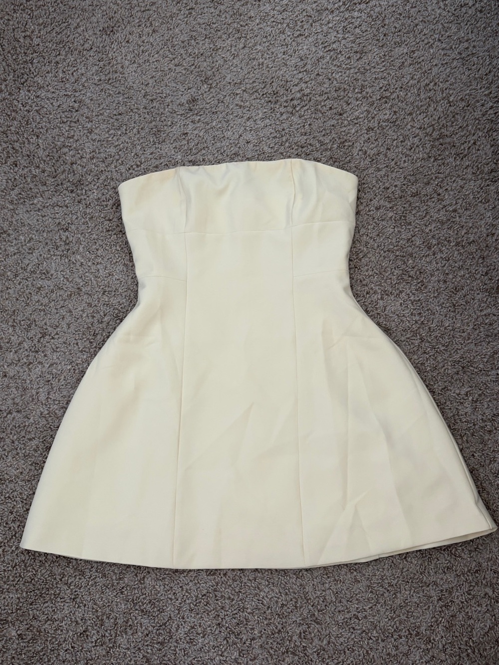 Strapless Ivory A-Line mini Women's Dress